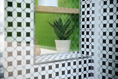 Bagno in stile contemporaneo di 7 di srv.architetti