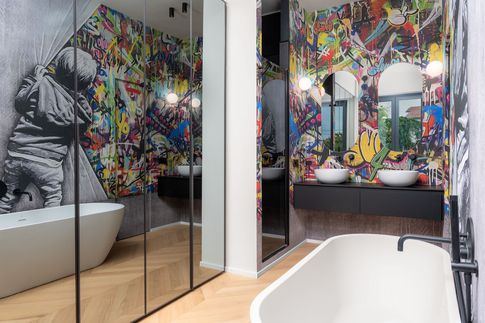 Bagno in stile moderno di 10 di atrestudio