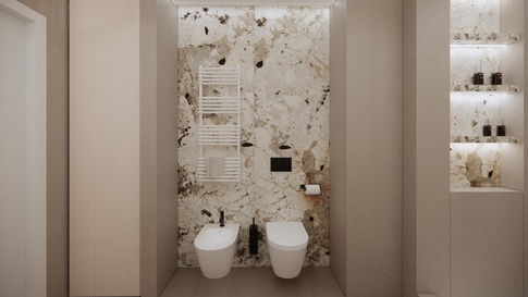 Bagno in stile contemporaneo di 6 di Studio Gaetano Riccardelli Bagno in stile contemporaneo di 6 di Studio Gaetano Riccardelli