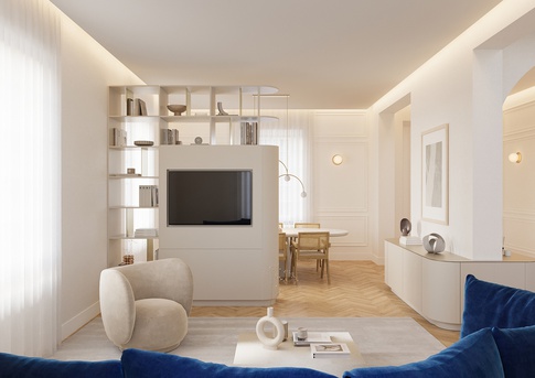 Soggiorno in stile japandi di 32 di EmmePi Architettura