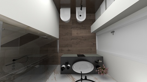 Bagno in stile contemporaneo di 4 di Arar Studio di Arar Muna Isabella
