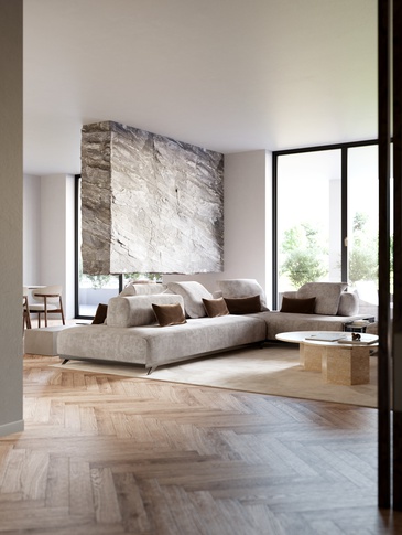 Soggiorno in stile contemporaneo di 73 di Elisabetta Gozio - Studio Gozio