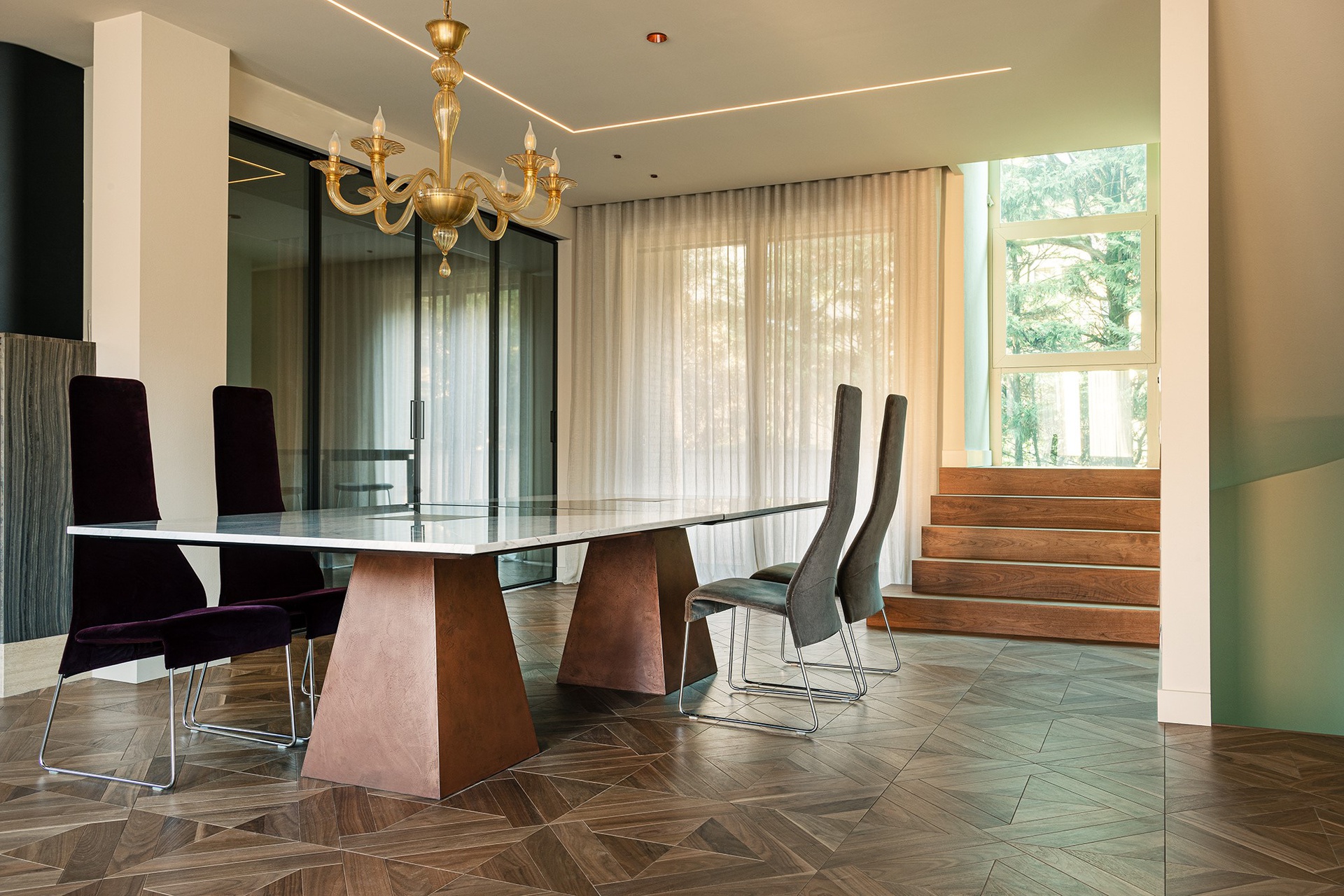 Attico a Modena con pavimento in parquet