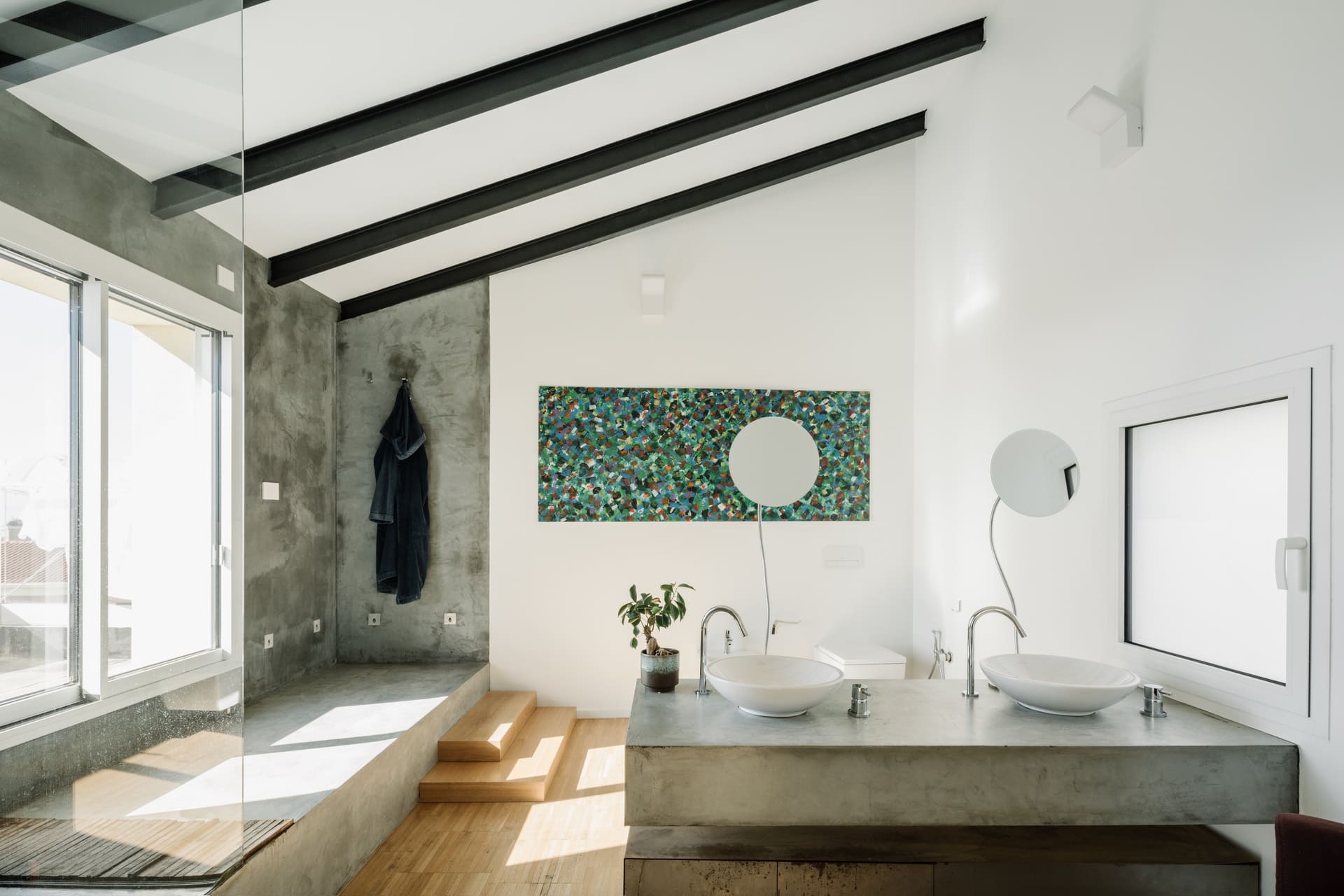 bagno con doppio lavandino