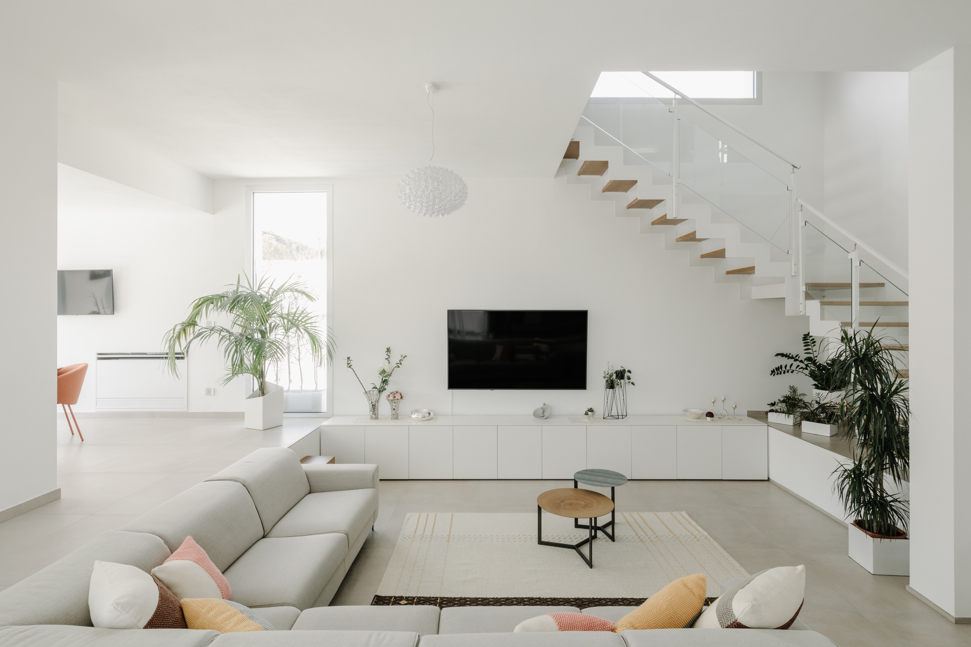 Soggiorno con conversation pit
