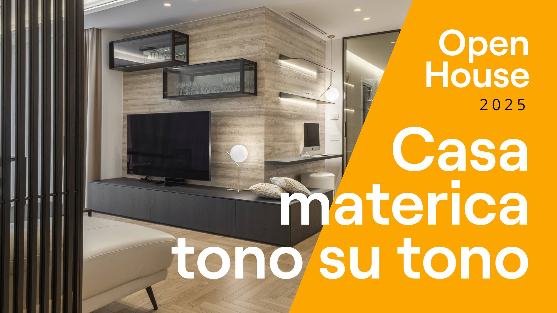 Casa materica a Cosenza, eleganza tono su tono