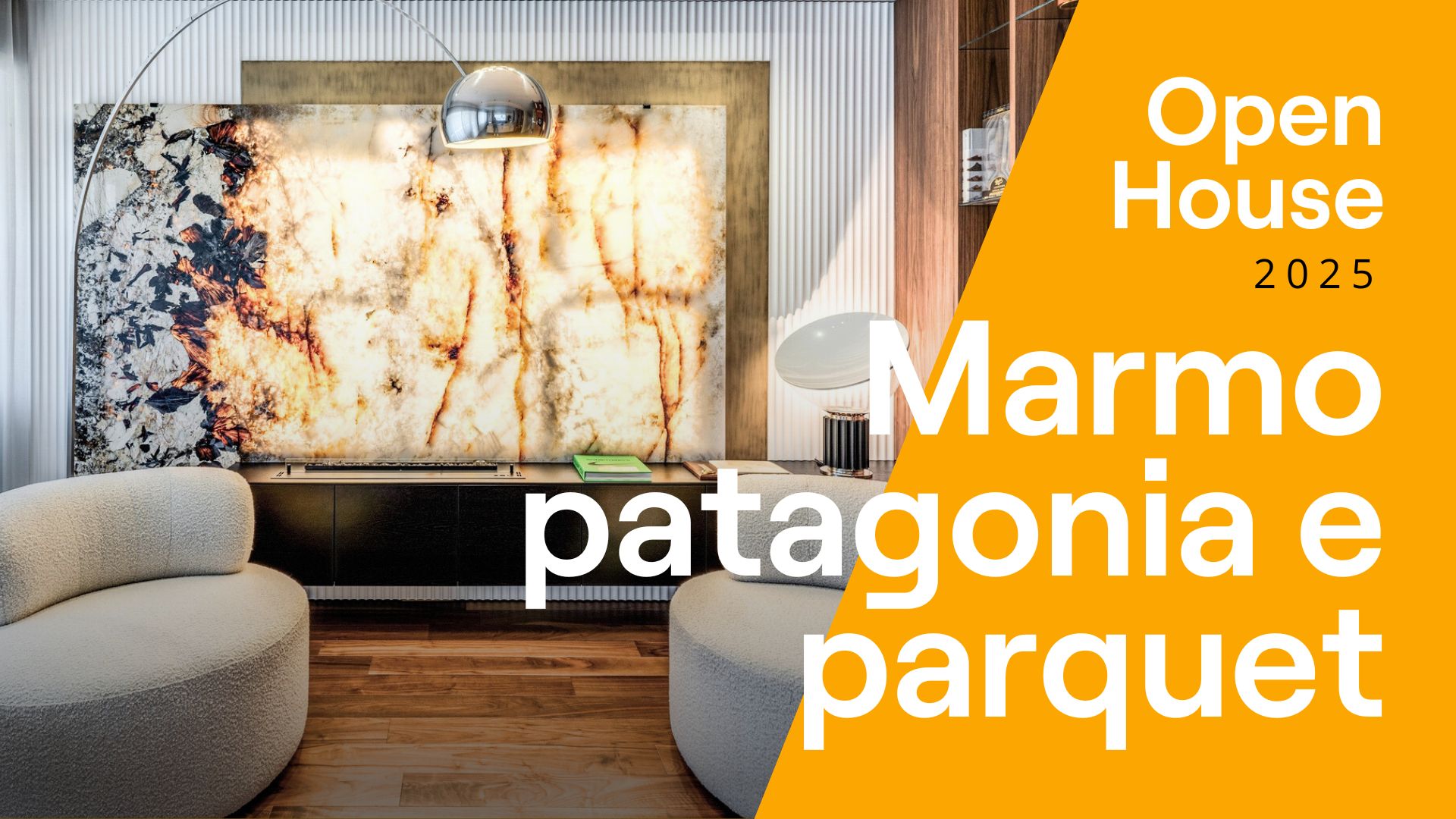 Eleganza a Roma: marmo retroilluminato e parquet noce americano