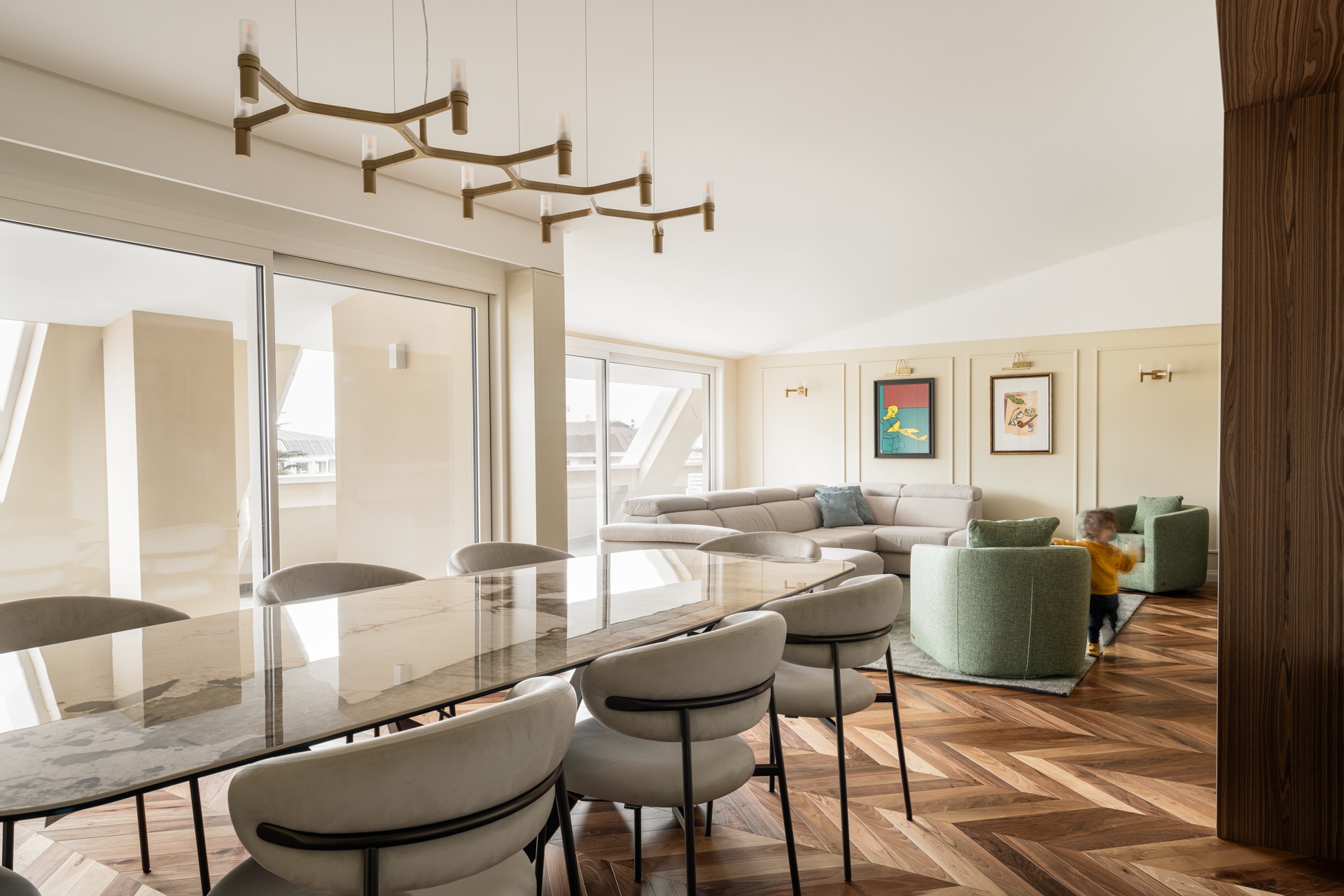 Eleganza e comfort: un attico di 150mq a Caserta che unisce stile e funzionalità - Spazi Belli Open House 2024