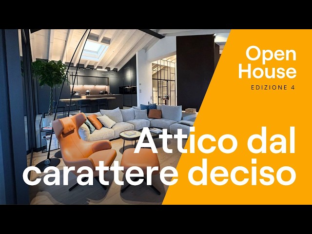 Un attico dal carattere deciso, affacciato sul Lago d'Iseo