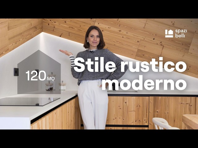 Una casa in montagna in stile rustico moderno