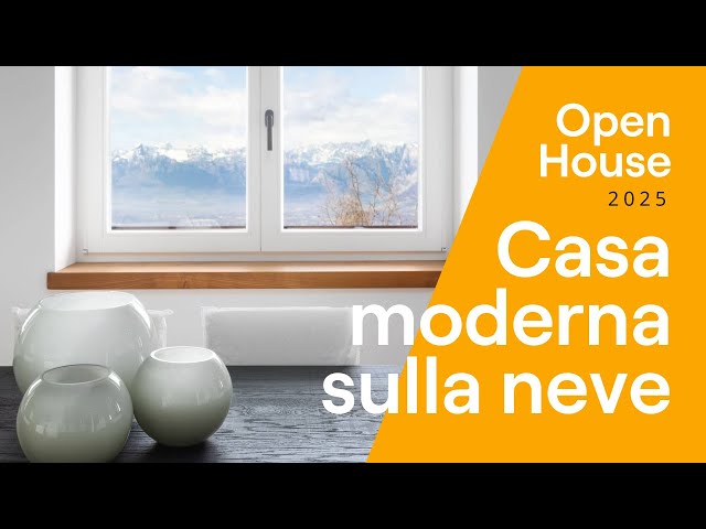 Una casa moderna sulla neve
